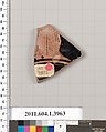 Terracotta fragment of a kylix (drinking cup), Terracotta, Greek, Attic