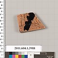 Terracotta fragment of a kylix (drinking cup), Terracotta, Greek, Attic