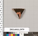 Terracotta rim fragment of a kylix (drinking cup), Terracotta, Greek, Attic