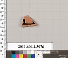 Terracotta fragment of a kylix (drinking cup), Terracotta, Greek, Attic
