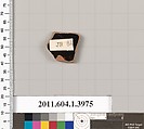 Terracotta fragment of a kylix (drinking cup), Terracotta, Greek, Attic