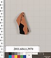 Terracotta fragment of a kylix (drinking cup), Terracotta, Greek, Attic