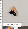 Terracotta fragment of a kylix (drinking cup), Terracotta, Greek, Attic