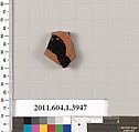 Terracotta fragment of a kylix (drinking cup), Terracotta, Greek, Attic