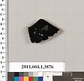 Terracotta fragment of a kylix (drinking cup), Terracotta, Greek, Attic