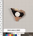 Terracotta fragment of a kylix (drinking cup), Terracotta, Greek, Attic
