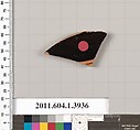 Terracotta fragment of a kylix (drinking cup), Terracotta, Greek, Attic