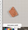 Terracotta fragment of a kylix (drinking cup), Terracotta, Greek, Attic
