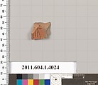Terracotta fragment of a kylix (drinking cup), Terracotta, Greek, Attic
