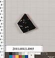 Terracotta fragment of a kylix (drinking cup), Terracotta, Greek, Attic