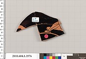Terracotta fragment of a kylix (drinking cup), Terracotta, Greek, Attic