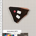 Terracotta fragment of a kylix (drinking cup), Terracotta, Greek, Attic