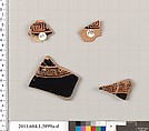 Terracotta fragments of kylikes (drinking cups), Terracotta, Greek, Attic