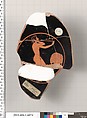 Terracotta fragment of a kylix (drinking cup), Terracotta, Greek, Attic
