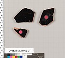 Terracotta fragments of kylikes (drinking cups), Terracotta, Greek, Attic