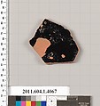 Terracotta fragment of a kylix (drinking cup), Terracotta, Greek, Attic