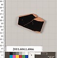 Terracotta fragment of a kylix (drinking cup), Terracotta, Greek, Attic