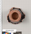 Terracotta fragment of a kylix (drinking cup), Terracotta, Greek, Attic