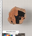 Terracotta fragment of a kylix (drinking cup), Terracotta, Greek, Attic