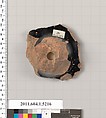 Terracotta fragment of a kylix (drinking cup), Terracotta, Greek, Attic