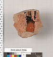 Terracotta fragment of a kylix (drinking cup), Terracotta, Greek, Attic