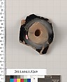 Terracotta fragment of a kylix (drinking cup), Terracotta, Greek, Attic