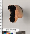 Terracotta fragment of a kylix (drinking cup), Terracotta, Greek, Attic