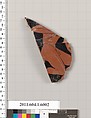 Terracotta fragment of a kylix (drinking cup), Terracotta, Greek, Attic