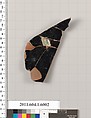 Terracotta fragment of a kylix (drinking cup), Terracotta, Greek, Attic