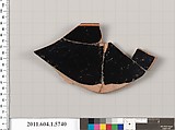 Terracotta rim fragment of a kylix: eye-cup  (drinking cup), Terracotta, Greek, Attic