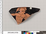 Terracotta rim fragment of a kylix (drinking cup), Terracotta, Greek, Attic