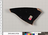 Terracotta rim fragment of a kylix (drinking cup), Terracotta, Greek, Attic