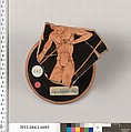 Terracotta fragment of a kylix (drinking cup), Attributed to Apollodoros [DvB], Terracotta, Greek, Attic