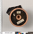 Terracotta fragment of a kylix (drinking cup), Attributed to Apollodoros [DvB], Terracotta, Greek, Attic