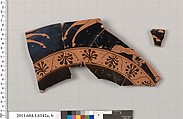 Terracotta fragments of a kylix (drinking cup), Terracotta, Greek, Attic
