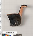 Terracotta fragment of a kylix (drinking cup), Terracotta, Greek, Attic
