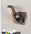 Terracotta fragment of a kylix (drinking cup), Terracotta, Greek, Attic