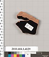Terracotta fragment of a kylix (drinking cup), Terracotta, Greek, Attic