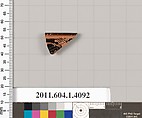 Terracotta rim fragment of a kylix (drinking cup), Terracotta, Greek, Attic