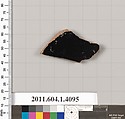 Terracotta fragment of a kylix (drinking cup), Terracotta, Greek, Attic