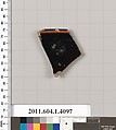 Terracotta rim fragment of a kylix (drinking cup), Terracotta, Greek, Attic