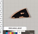 Terracotta fragment of a kylix (drinking cup), Terracotta, Greek, Attic