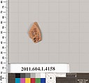 Terracotta fragment of a kylix (drinking cup), Terracotta, Greek, Attic