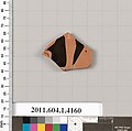 Terracotta fragment of a kylix (drinking cup), Terracotta, Greek, Attic