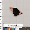 Terracotta fragment of a kylix (drinking cup), Terracotta, Greek, Attic