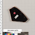 Terracotta fragment of a kylix (drinking cup), Terracotta, Greek, Attic