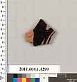 Terracotta fragment of a kylix (drinking cup), Terracotta, Greek, Attic