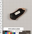 Terracotta rim fragment of a kylix (drinking cup), Terracotta, Greek, Attic