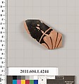 Terracotta rim fragment of a kylix (drinking cup), Terracotta, Greek, Attic