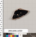 Terracotta fragment of a kylix (drinking cup), Terracotta, Greek, Attic